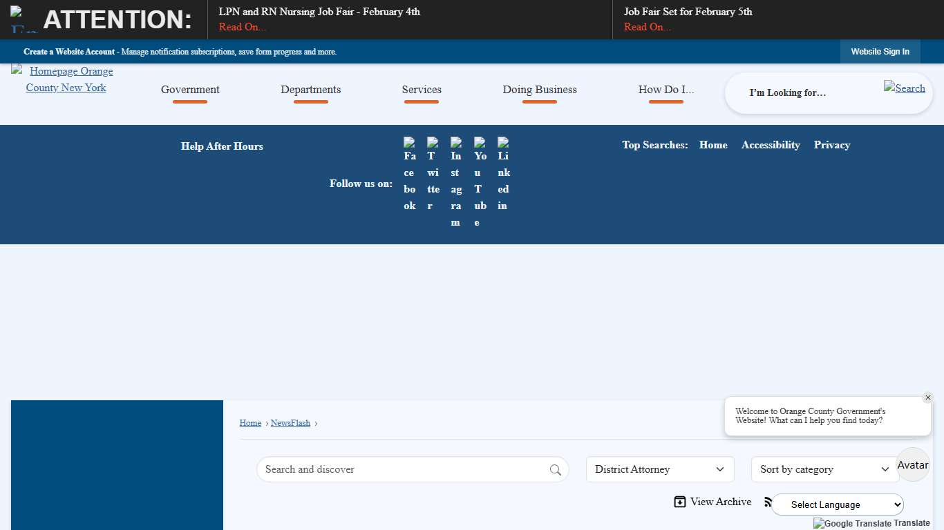 News Flash • Orange County, NY